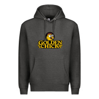 Charcoal Heather suitable-golden-chick-worn Premium Hoodie - linhVisuals