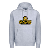 Heather Grey suitable-golden-chick-worn Premium Hoodie - linhVisuals