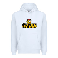 White suitable-golden-chick-worn Premium Hoodie - linhVisuals