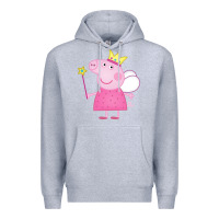 Heather Grey pig Premium Hoodie - linhVisuals