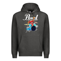 Charcoal Heather the muppet show animal playing pearl drums Premium Hoodie - linhVisuals