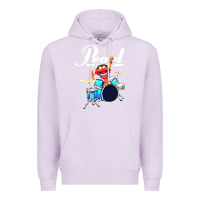 Lilac the muppet show animal playing pearl drums Premium Hoodie - linhVisuals