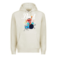 Oatmeal Heather the muppet show animal playing pearl drums Premium Hoodie - linhVisuals