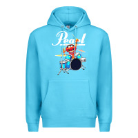 Ocean Blue the muppet show animal playing pearl drums Premium Hoodie - linhVisuals