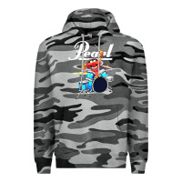 Slate Camo the muppet show animal playing pearl drums Premium Hoodie - linhVisuals