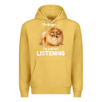 Antique Gold pomeranian i hear you not listening t shirt Premium Hoodie - linhVisuals