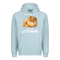 Blue Mist pomeranian i hear you not listening t shirt Premium Hoodie - linhVisuals