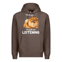 Coffee pomeranian i hear you not listening t shirt Premium Hoodie - linhVisuals