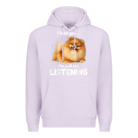Lilac pomeranian i hear you not listening t shirt Premium Hoodie - linhVisuals