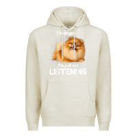 Oatmeal Heather pomeranian i hear you not listening t shirt Premium Hoodie - linhVisuals