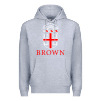 Heather Grey brown university Premium Hoodie - linhVisuals