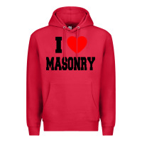 Cardinal i love masonry Premium Hoodie - linhVisuals