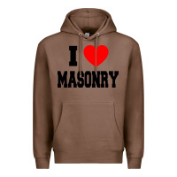 Chestnut i love masonry Premium Hoodie - linhVisuals