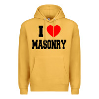 Mustard i love masonry Premium Hoodie - linhVisuals