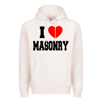 Pale Pink i love masonry Premium Hoodie - linhVisuals