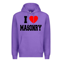 Purple i love masonry Premium Hoodie - linhVisuals