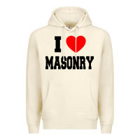 Sandshell i love masonry Premium Hoodie - linhVisuals