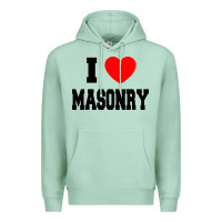 Seafoam i love masonry Premium Hoodie - linhVisuals
