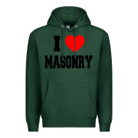 Sports Green i love masonry Premium Hoodie - linhVisuals