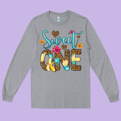 Sweet One Banana Long Sleeve Tee Designed By Artiststas