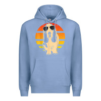 Colony Blue retro basset hound t shirt men women kids gift t shirt Premium Hoodie - linhVisuals