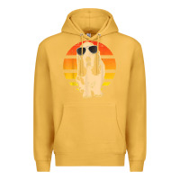 Mustard retro basset hound t shirt men women kids gift t shirt Premium Hoodie - linhVisuals