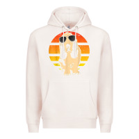 Pale Pink retro basset hound t shirt men women kids gift t shirt Premium Hoodie - linhVisuals