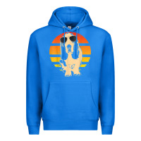 True Royal retro basset hound t shirt men women kids gift t shirt Premium Hoodie - linhVisuals