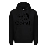 Black the walking dead  coral Premium Hoodie - linhVisuals