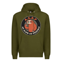 Army Green as slow as possible Premium Hoodie - linhVisuals