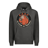 Charcoal Heather as slow as possible Premium Hoodie - linhVisuals