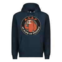 Navy as slow as possible Premium Hoodie - linhVisuals