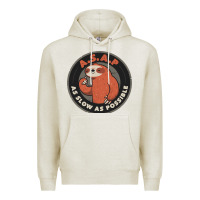 Oatmeal Heather as slow as possible Premium Hoodie - linhVisuals