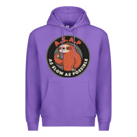 Purple as slow as possible Premium Hoodie - linhVisuals
