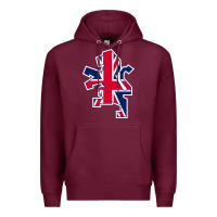 Burgundy great britain national Premium Hoodie - linhVisuals