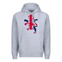 Heather Grey great britain national Premium Hoodie - linhVisuals