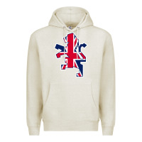 Oatmeal Heather great britain national Premium Hoodie - linhVisuals