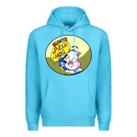 Ocean Blue bloaty pizza hog Premium Hoodie - linhVisuals