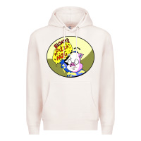 Pale Pink bloaty pizza hog Premium Hoodie - linhVisuals
