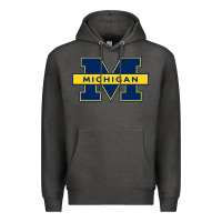 Charcoal Heather michigan Premium Hoodie - linhVisuals