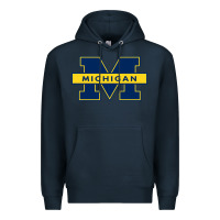 Navy michigan Premium Hoodie - linhVisuals