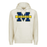Oatmeal Heather michigan Premium Hoodie - linhVisuals