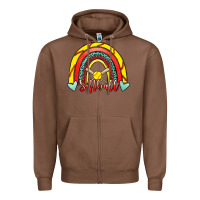 Chestnut Softball Rainbow Zipper Hoodie - RanaPortraitStore