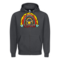 Smoke Softball Rainbow Zipper Hoodie - RanaPortraitStore