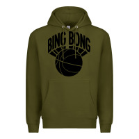 Army Green black bing bong Premium Hoodie - linhVisuals