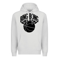 Dove Grey black bing bong Premium Hoodie - linhVisuals