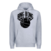 Heather Grey black bing bong Premium Hoodie - linhVisuals
