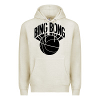 Oatmeal Heather black bing bong Premium Hoodie - linhVisuals