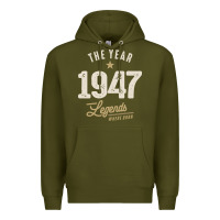 Army Green The Year 1947 - 75th Birthday Vintage Classic Premium Hoodie - linhVisuals