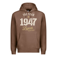 Chestnut The Year 1947 - 75th Birthday Vintage Classic Premium Hoodie - linhVisuals